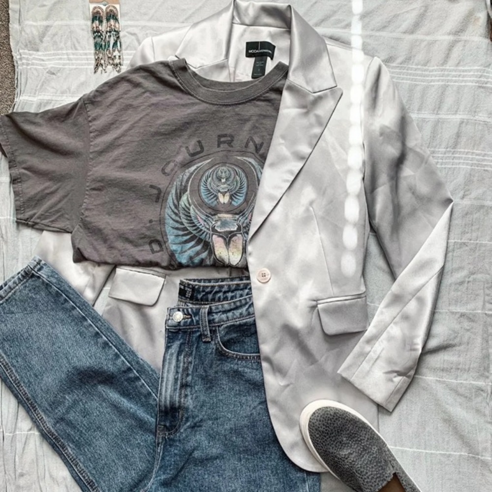 Silver fashion blazer